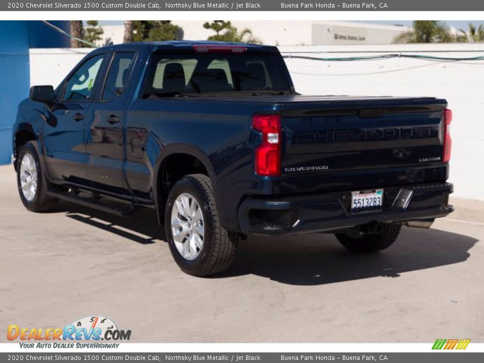 2020 Chevrolet Silverado 1500 Custom Double Cab Northsky Blue Metallic / Jet Black Photo #2