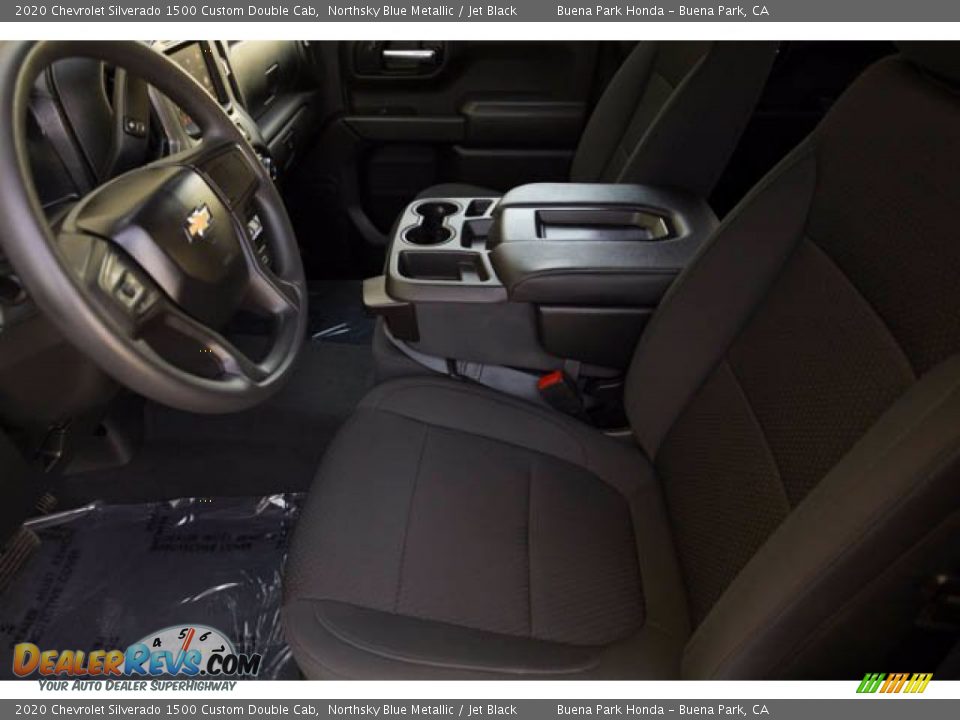 2020 Chevrolet Silverado 1500 Custom Double Cab Northsky Blue Metallic / Jet Black Photo #3