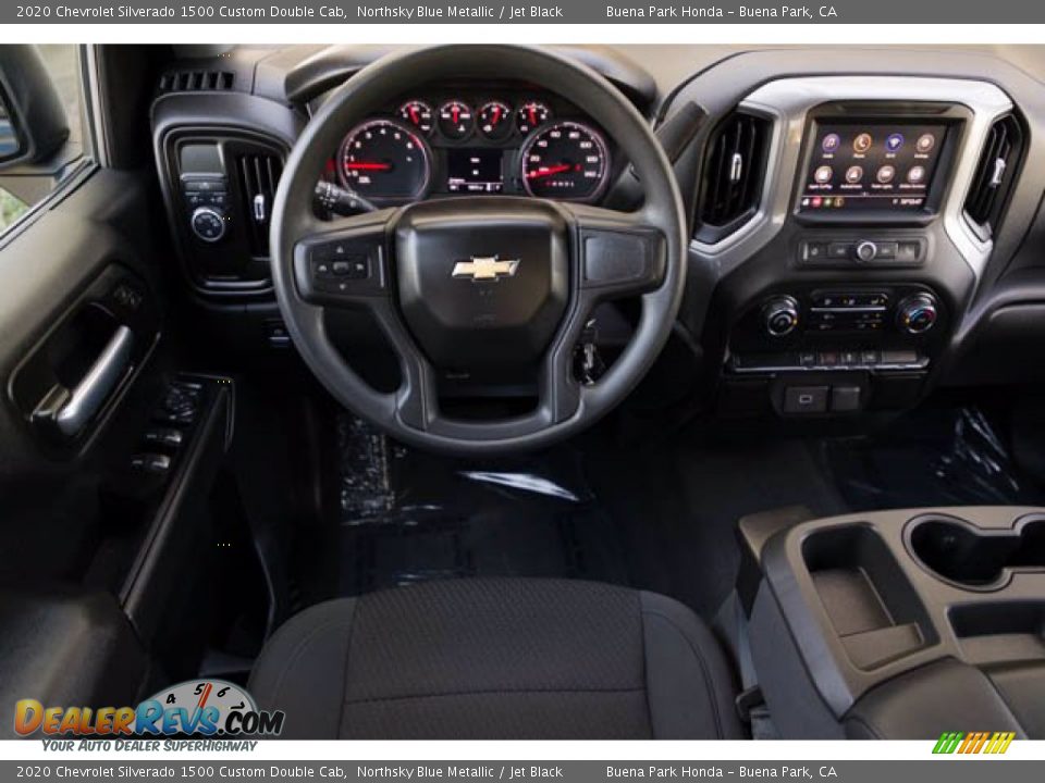 2020 Chevrolet Silverado 1500 Custom Double Cab Northsky Blue Metallic / Jet Black Photo #5