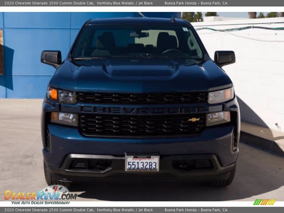 2020 Chevrolet Silverado 1500 Custom Double Cab Northsky Blue Metallic / Jet Black Photo #7