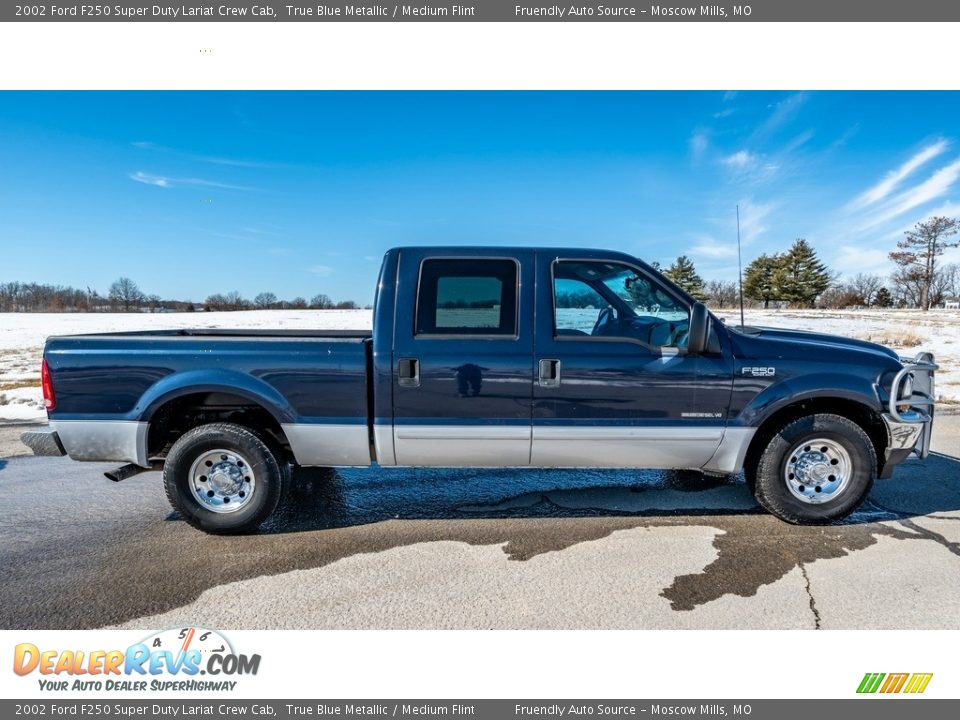 True Blue Metallic 2002 Ford F250 Super Duty Lariat Crew Cab Photo #3