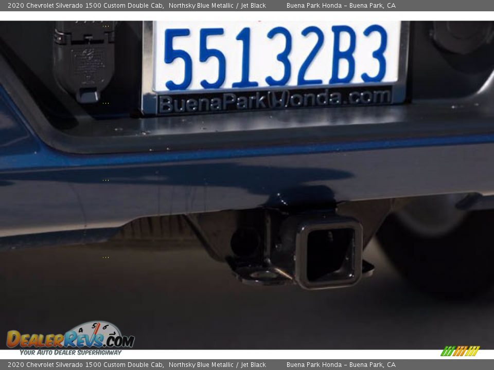2020 Chevrolet Silverado 1500 Custom Double Cab Northsky Blue Metallic / Jet Black Photo #13