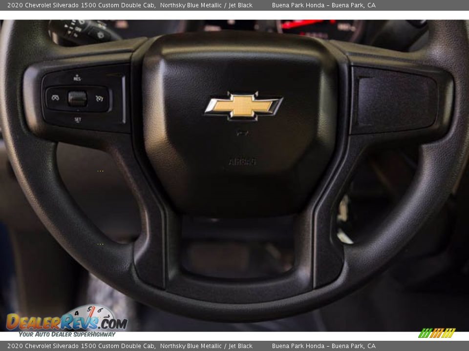 2020 Chevrolet Silverado 1500 Custom Double Cab Northsky Blue Metallic / Jet Black Photo #15