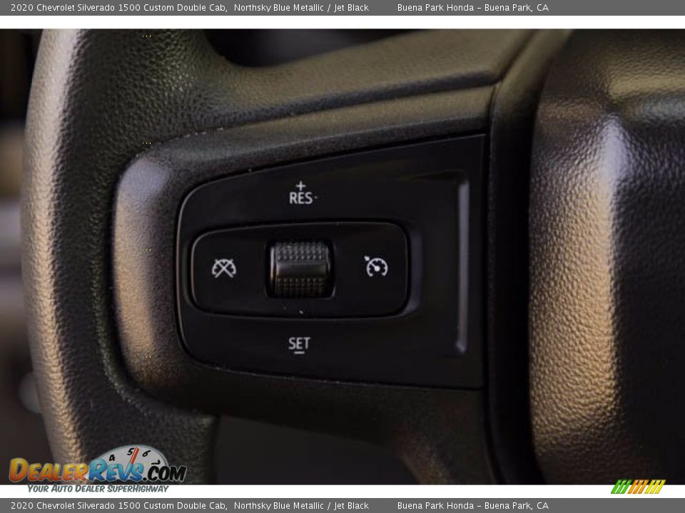 2020 Chevrolet Silverado 1500 Custom Double Cab Northsky Blue Metallic / Jet Black Photo #16