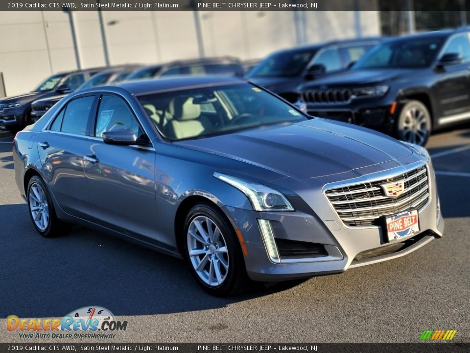 2019 Cadillac CTS AWD Satin Steel Metallic / Light Platinum Photo #15