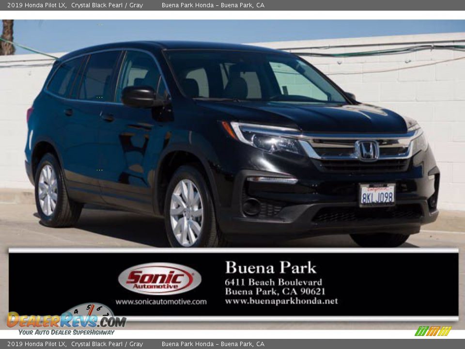 2019 Honda Pilot LX Crystal Black Pearl / Gray Photo #1