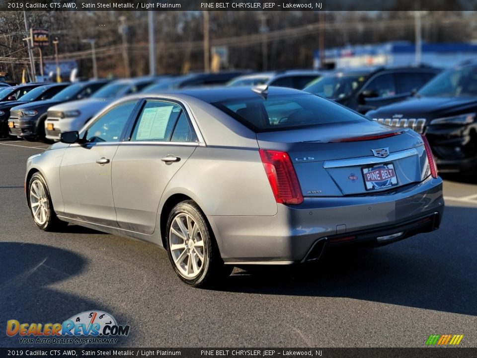 2019 Cadillac CTS AWD Satin Steel Metallic / Light Platinum Photo #18