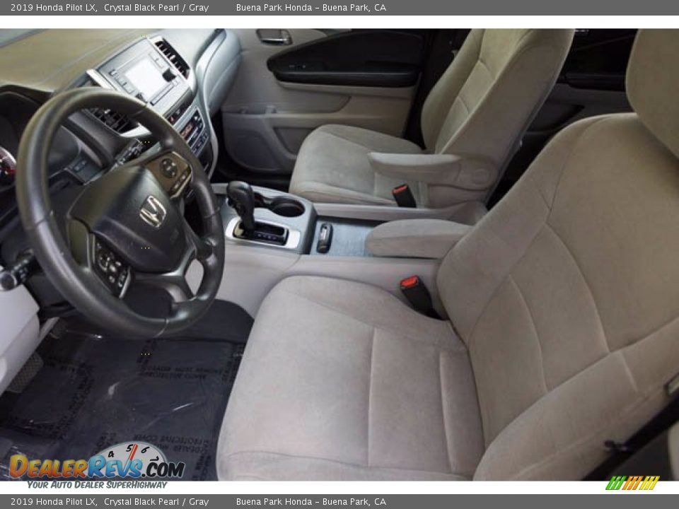 2019 Honda Pilot LX Crystal Black Pearl / Gray Photo #3