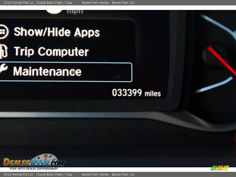 2019 Honda Pilot LX Crystal Black Pearl / Gray Photo #6