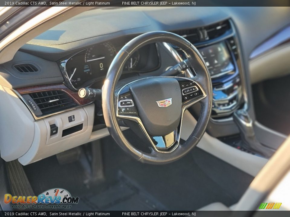 2019 Cadillac CTS AWD Satin Steel Metallic / Light Platinum Photo #32