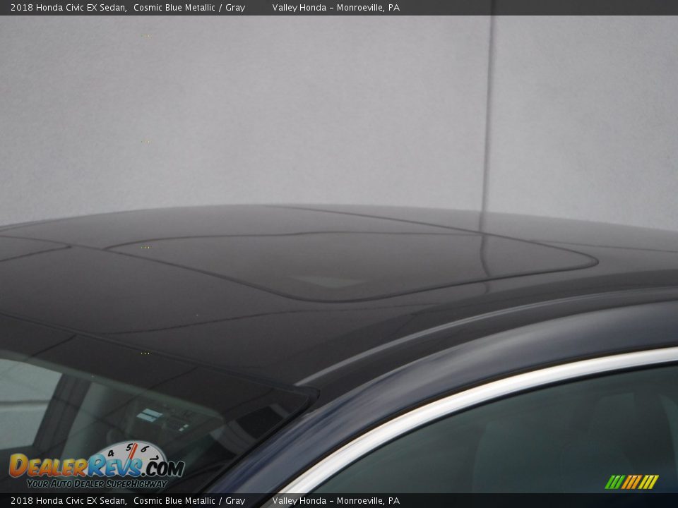 2018 Honda Civic EX Sedan Cosmic Blue Metallic / Gray Photo #4