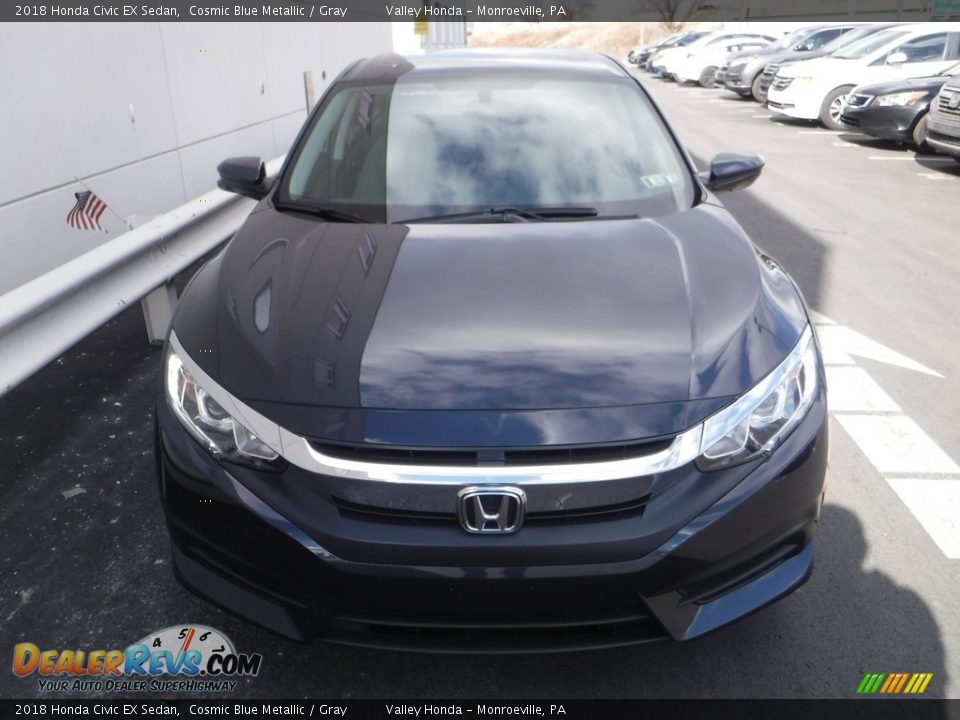 2018 Honda Civic EX Sedan Cosmic Blue Metallic / Gray Photo #5