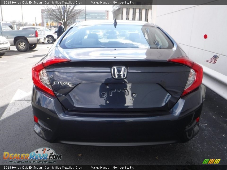 2018 Honda Civic EX Sedan Cosmic Blue Metallic / Gray Photo #8