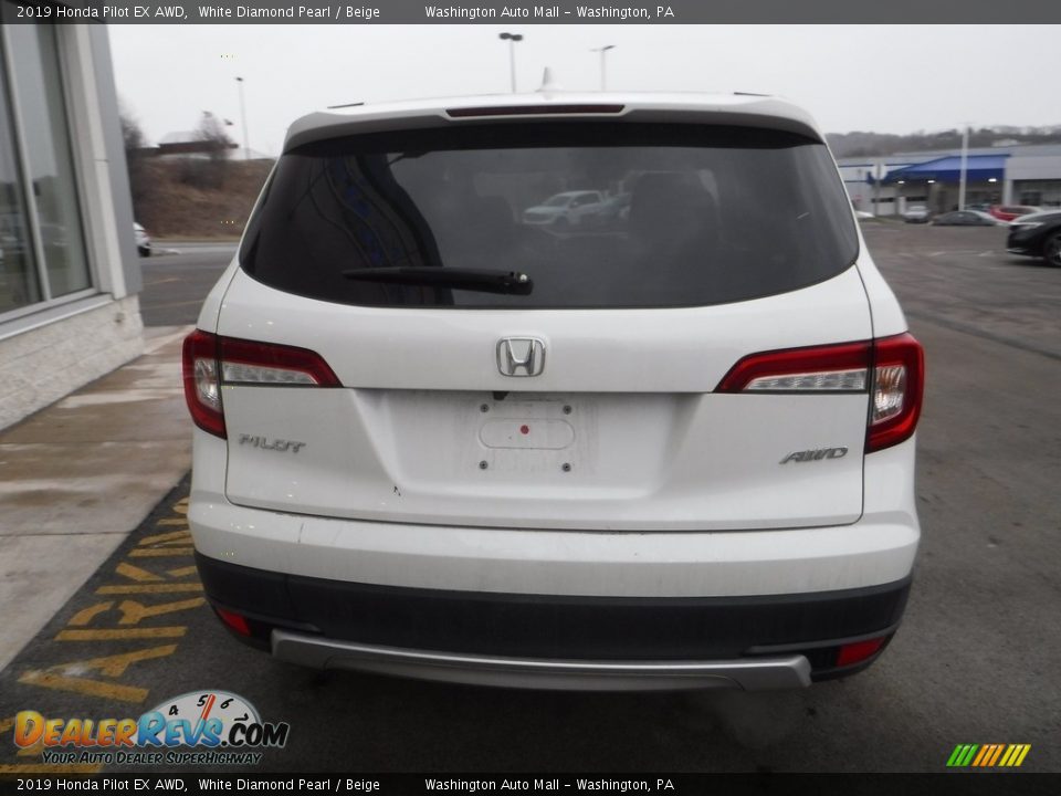 2019 Honda Pilot EX AWD White Diamond Pearl / Beige Photo #8