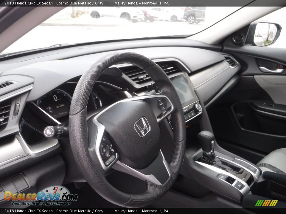 2018 Honda Civic EX Sedan Cosmic Blue Metallic / Gray Photo #12