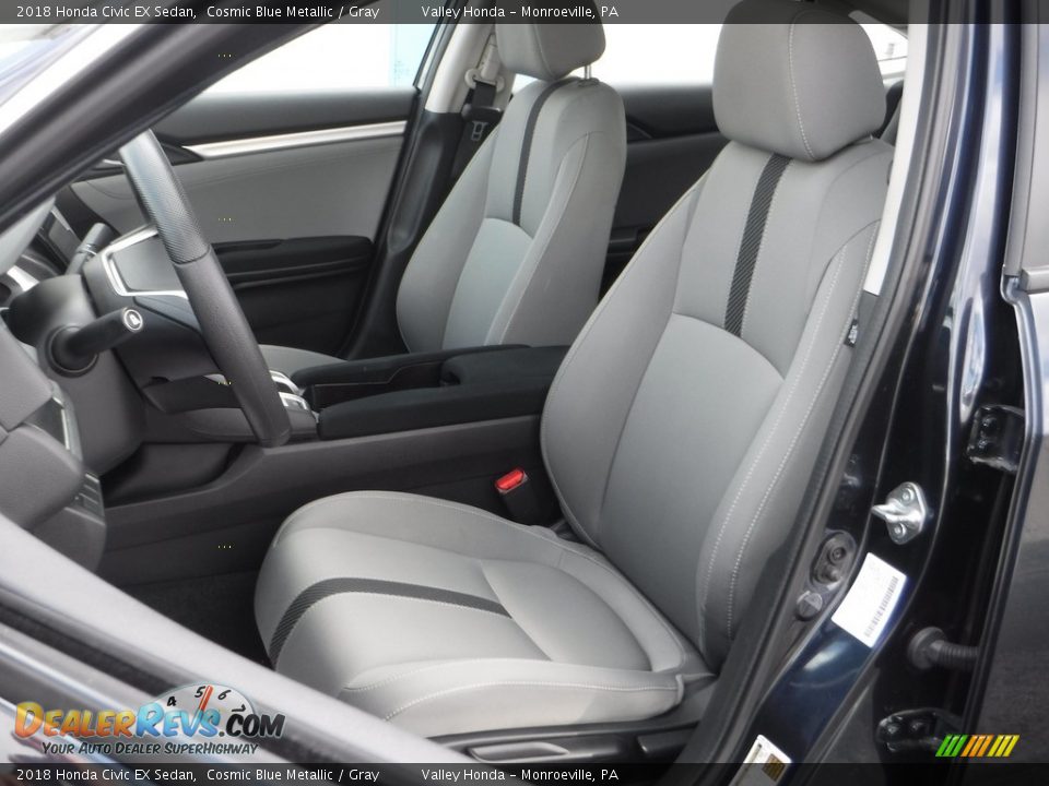 2018 Honda Civic EX Sedan Cosmic Blue Metallic / Gray Photo #13