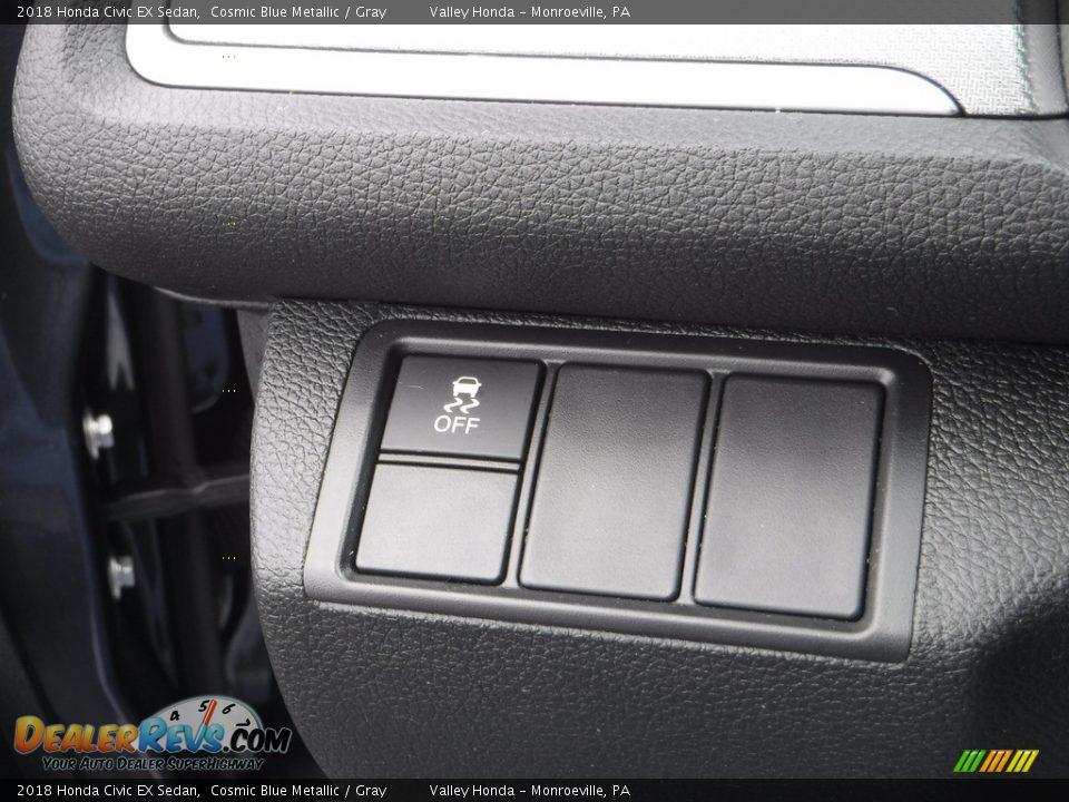 2018 Honda Civic EX Sedan Cosmic Blue Metallic / Gray Photo #14