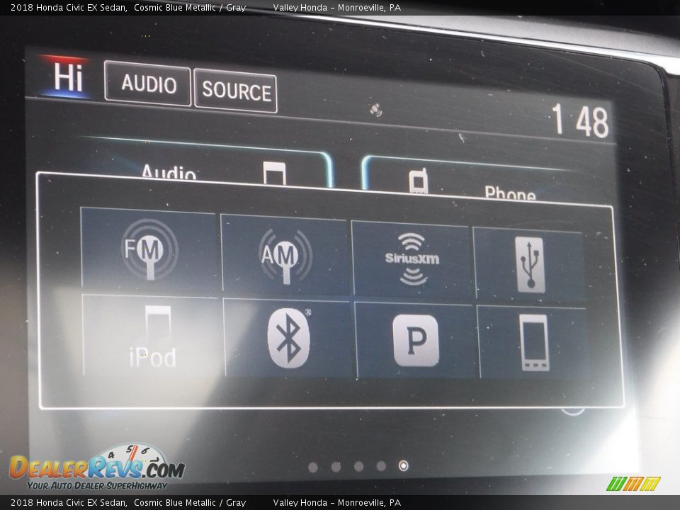 2018 Honda Civic EX Sedan Cosmic Blue Metallic / Gray Photo #17