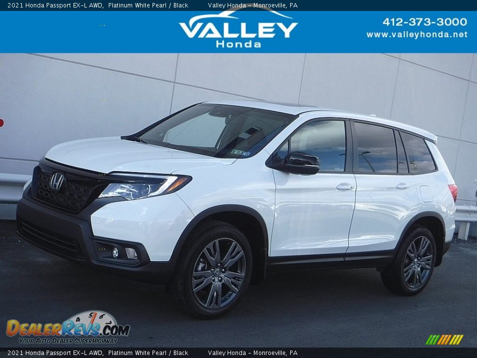2021 Honda Passport EX-L AWD Platinum White Pearl / Black Photo #1