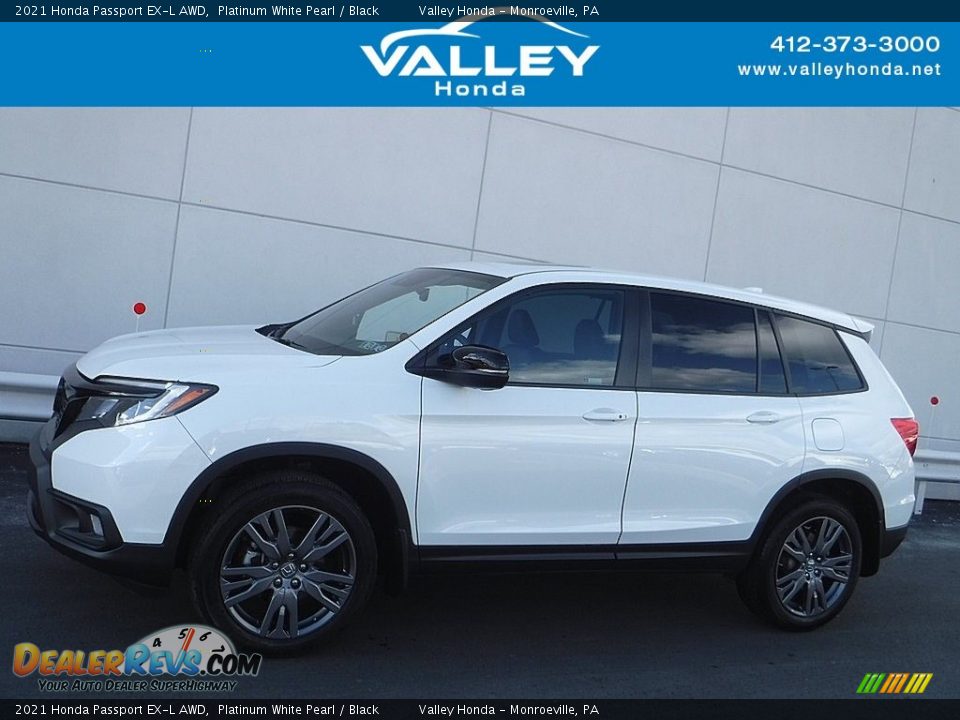 2021 Honda Passport EX-L AWD Platinum White Pearl / Black Photo #2