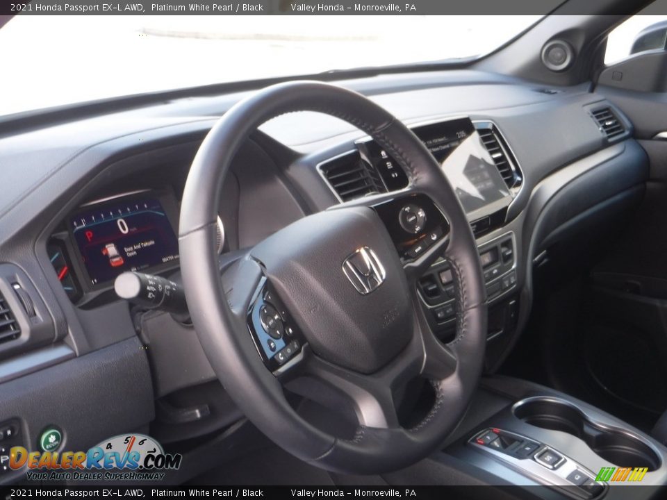 2021 Honda Passport EX-L AWD Platinum White Pearl / Black Photo #10
