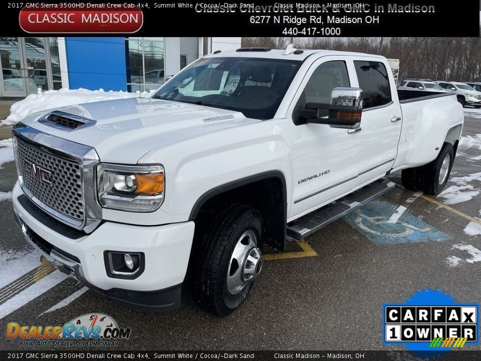 2017 GMC Sierra 3500HD Denali Crew Cab 4x4 Summit White / Cocoa/­Dark Sand Photo #1