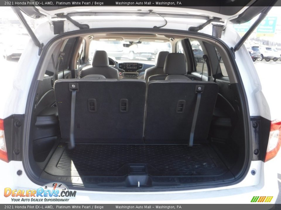 2021 Honda Pilot EX-L AWD Platinum White Pearl / Beige Photo #35