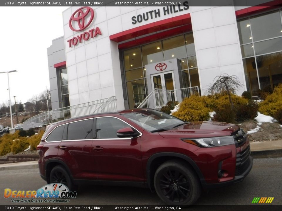 2019 Toyota Highlander SE AWD Salsa Red Pearl / Black Photo #2