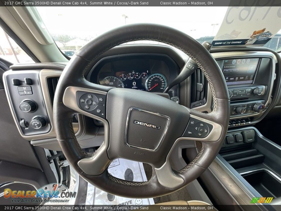 2017 GMC Sierra 3500HD Denali Crew Cab 4x4 Steering Wheel Photo #12