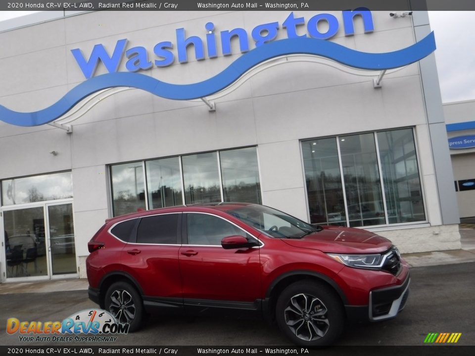 2020 Honda CR-V EX-L AWD Radiant Red Metallic / Gray Photo #2