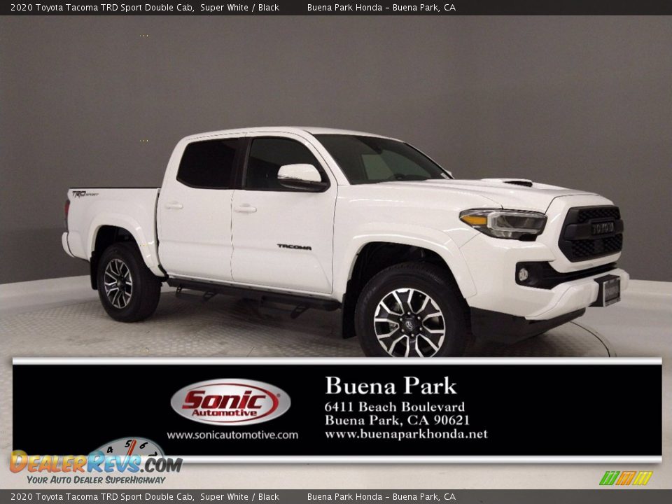 2020 Toyota Tacoma TRD Sport Double Cab Super White / Black Photo #1