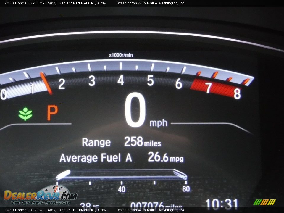 2020 Honda CR-V EX-L AWD Radiant Red Metallic / Gray Photo #28