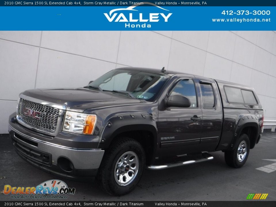 2010 GMC Sierra 1500 SL Extended Cab 4x4 Storm Gray Metallic / Dark Titanium Photo #1