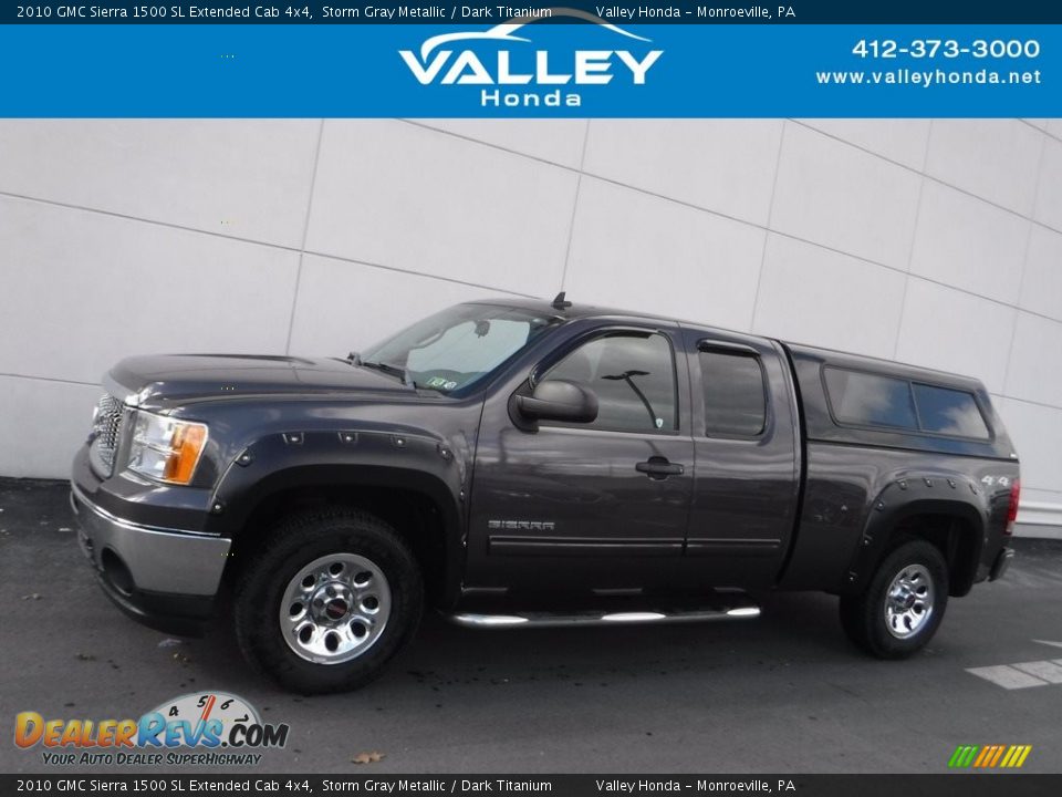 2010 GMC Sierra 1500 SL Extended Cab 4x4 Storm Gray Metallic / Dark Titanium Photo #2