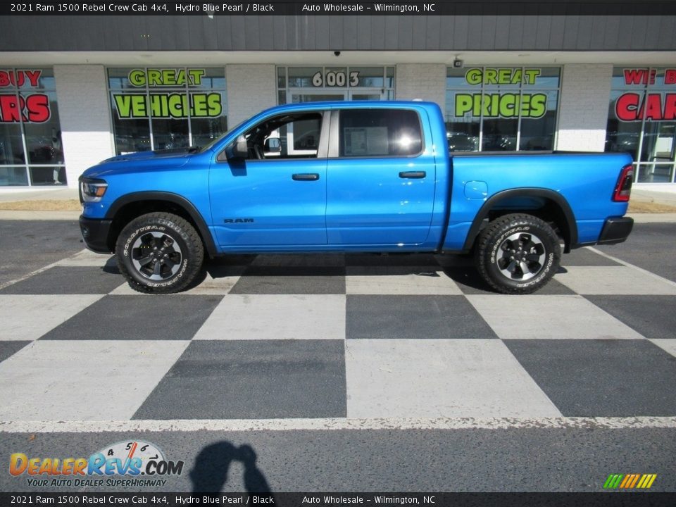 2021 Ram 1500 Rebel Crew Cab 4x4 Hydro Blue Pearl / Black Photo #1