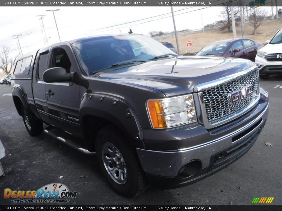 2010 GMC Sierra 1500 SL Extended Cab 4x4 Storm Gray Metallic / Dark Titanium Photo #7