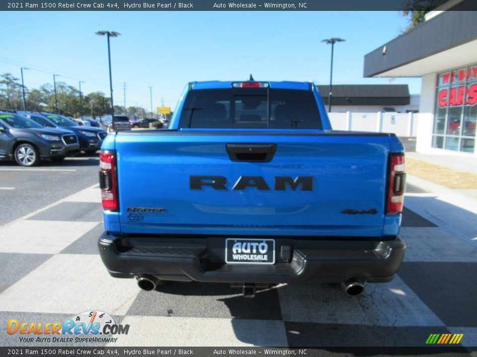 2021 Ram 1500 Rebel Crew Cab 4x4 Hydro Blue Pearl / Black Photo #4