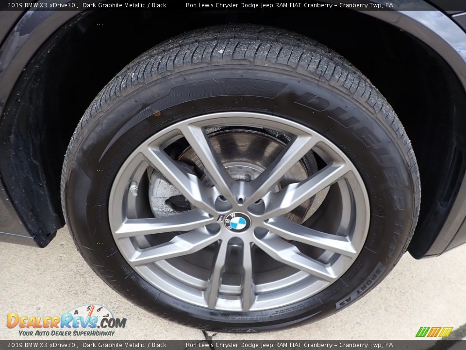 2019 BMW X3 xDrive30i Dark Graphite Metallic / Black Photo #10