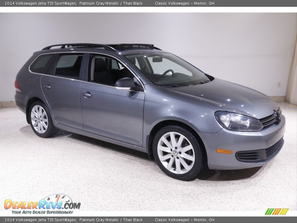 2014 Volkswagen Jetta TDI SportWagen Platinum Gray Metallic / Titan Black Photo #1