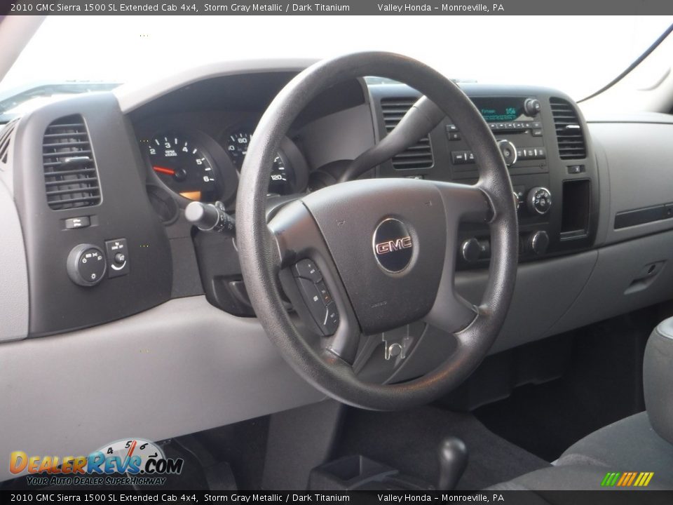 2010 GMC Sierra 1500 SL Extended Cab 4x4 Storm Gray Metallic / Dark Titanium Photo #15