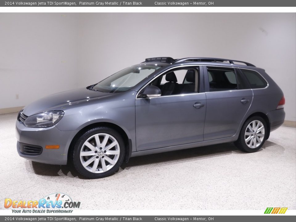 2014 Volkswagen Jetta TDI SportWagen Platinum Gray Metallic / Titan Black Photo #3