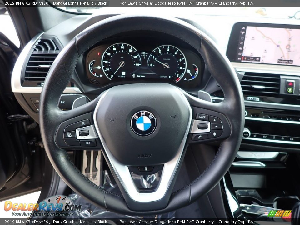 2019 BMW X3 xDrive30i Dark Graphite Metallic / Black Photo #16