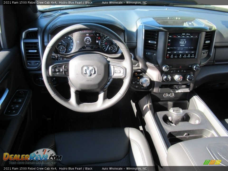 2021 Ram 1500 Rebel Crew Cab 4x4 Hydro Blue Pearl / Black Photo #15
