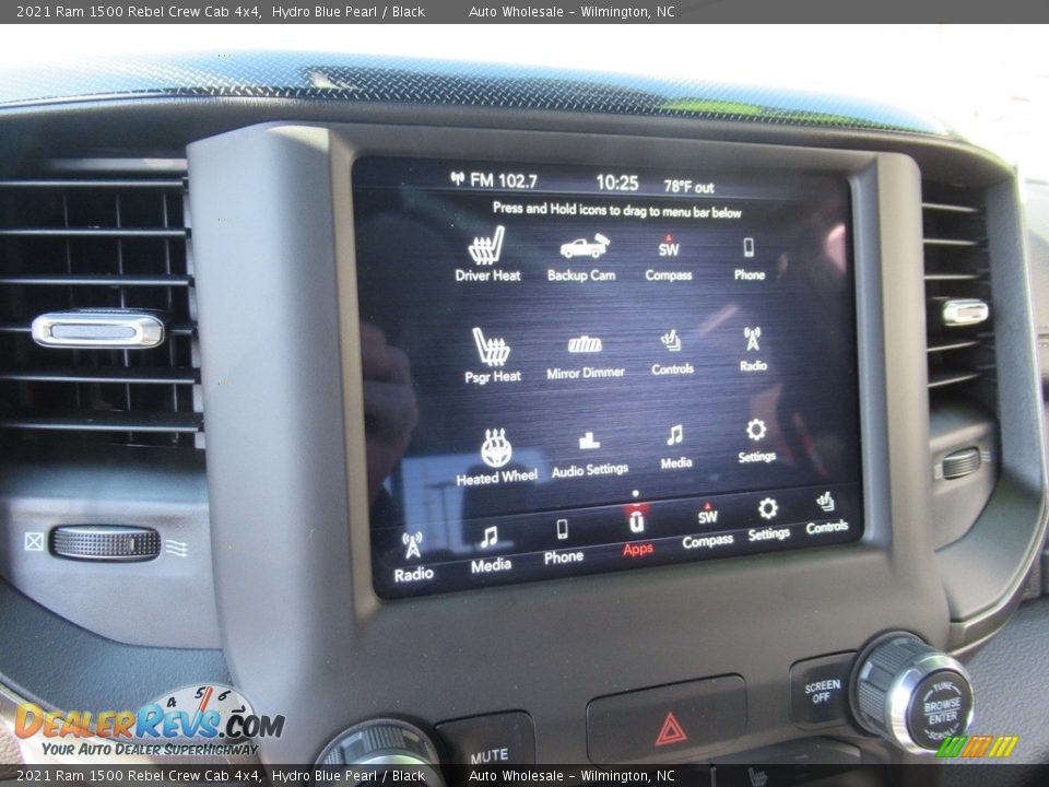2021 Ram 1500 Rebel Crew Cab 4x4 Hydro Blue Pearl / Black Photo #17