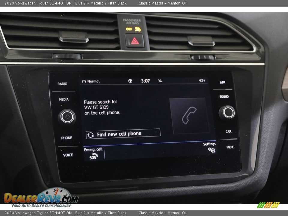 2020 Volkswagen Tiguan SE 4MOTION Blue Silk Metallic / Titan Black Photo #11