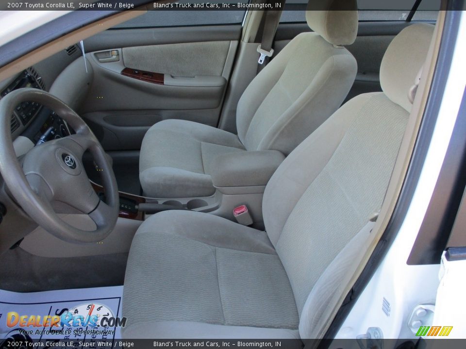 2007 Toyota Corolla LE Super White / Beige Photo #7