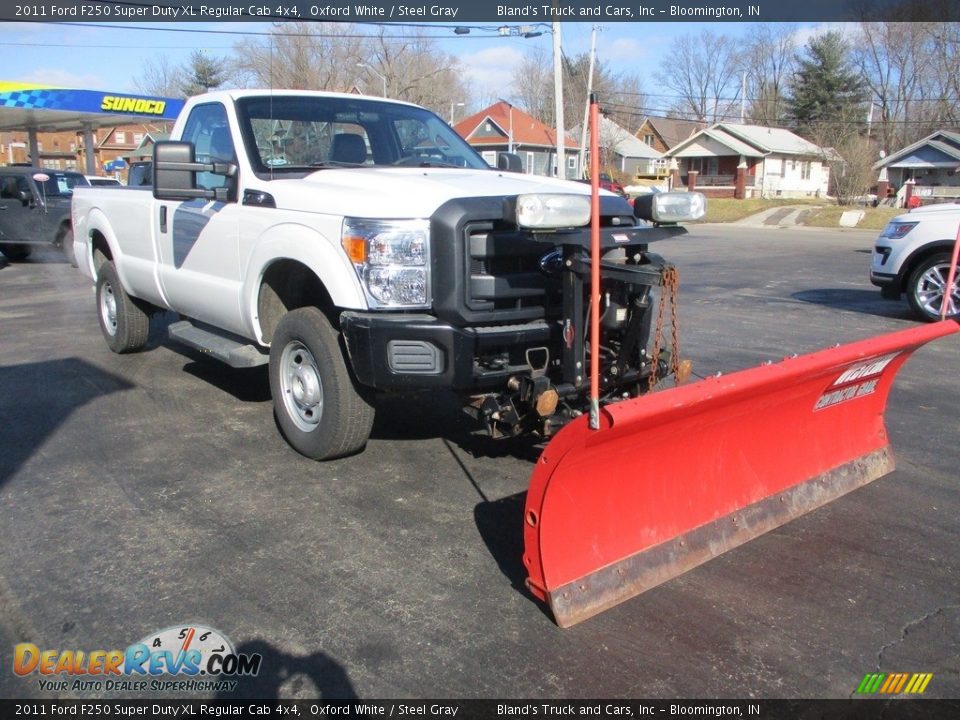 2011 Ford F250 Super Duty XL Regular Cab 4x4 Oxford White / Steel Gray Photo #5