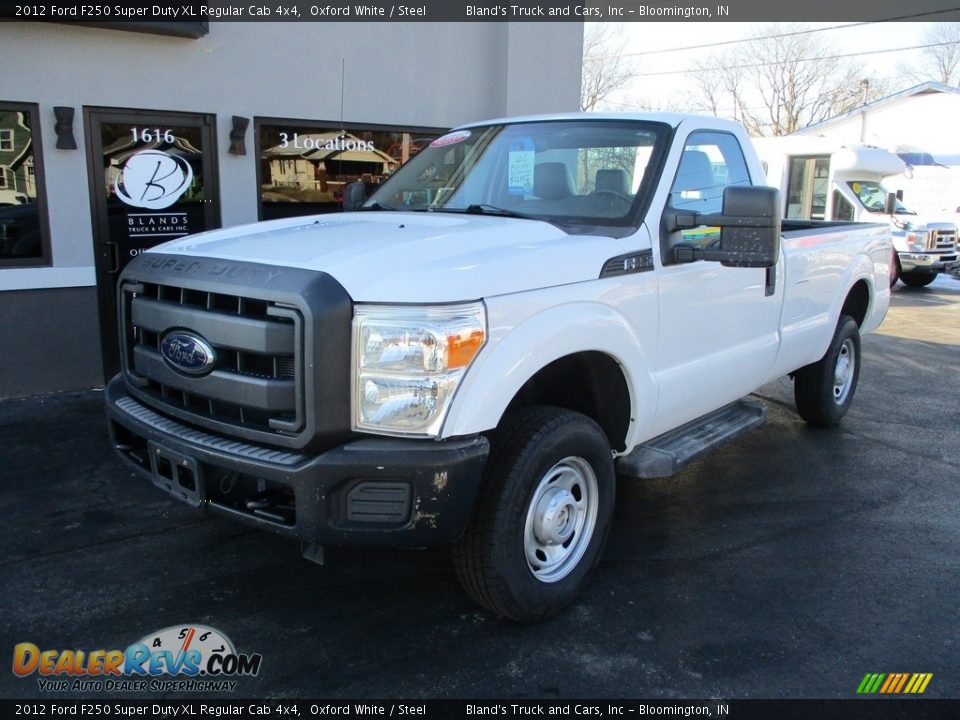 2012 Ford F250 Super Duty XL Regular Cab 4x4 Oxford White / Steel Photo #2