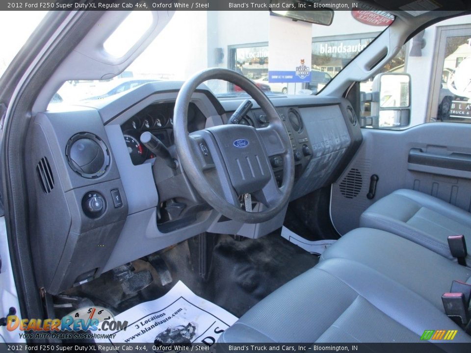 2012 Ford F250 Super Duty XL Regular Cab 4x4 Oxford White / Steel Photo #6