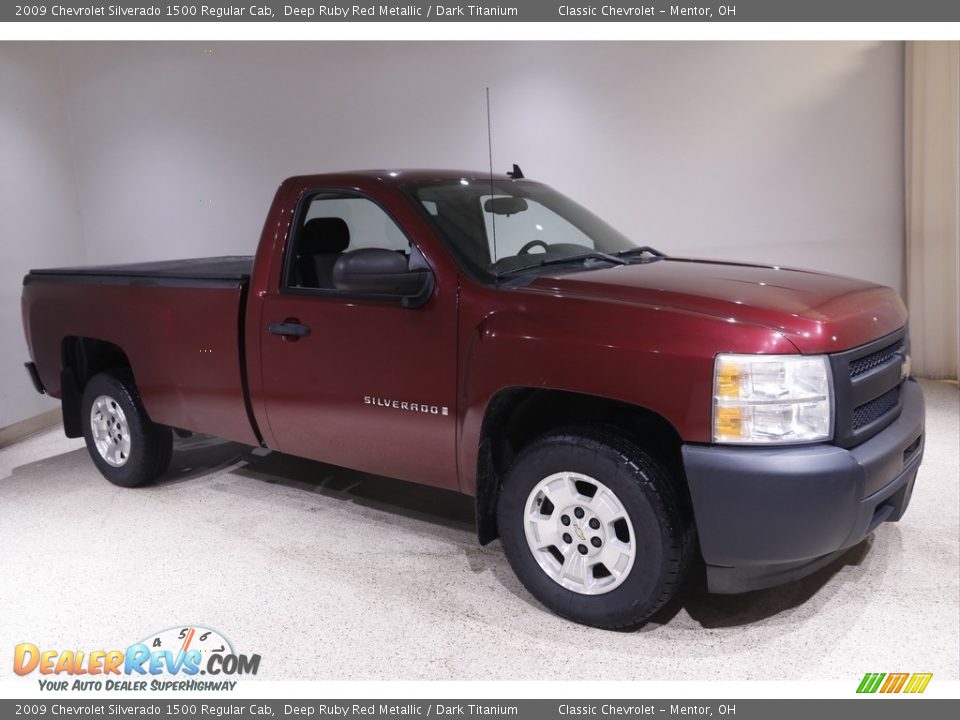 2009 Chevrolet Silverado 1500 Regular Cab Deep Ruby Red Metallic / Dark Titanium Photo #1